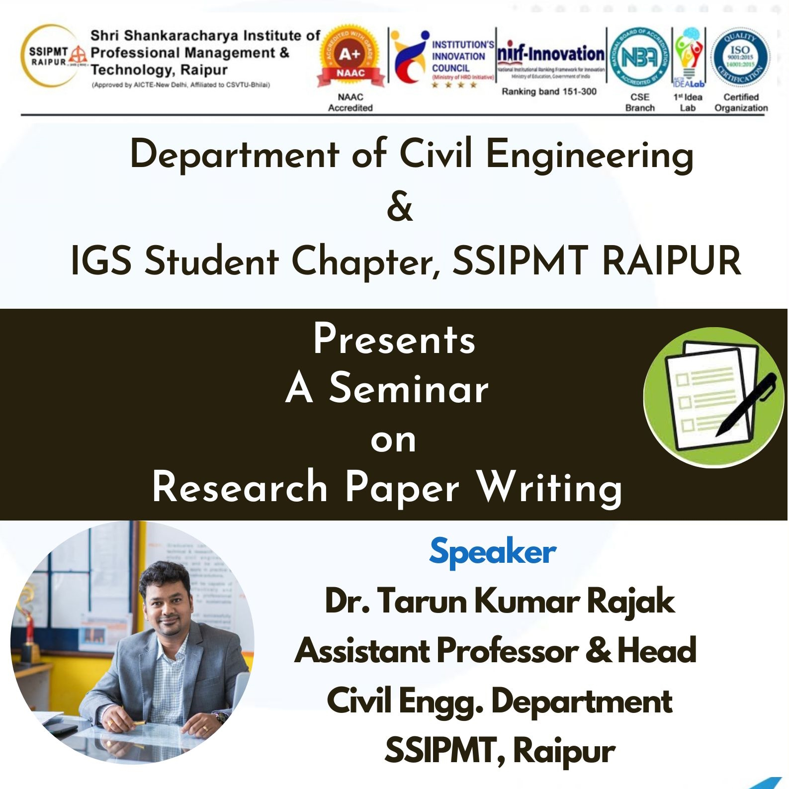 ACE & IGS Events, Civil Engineerign, SSIPMT Raipur