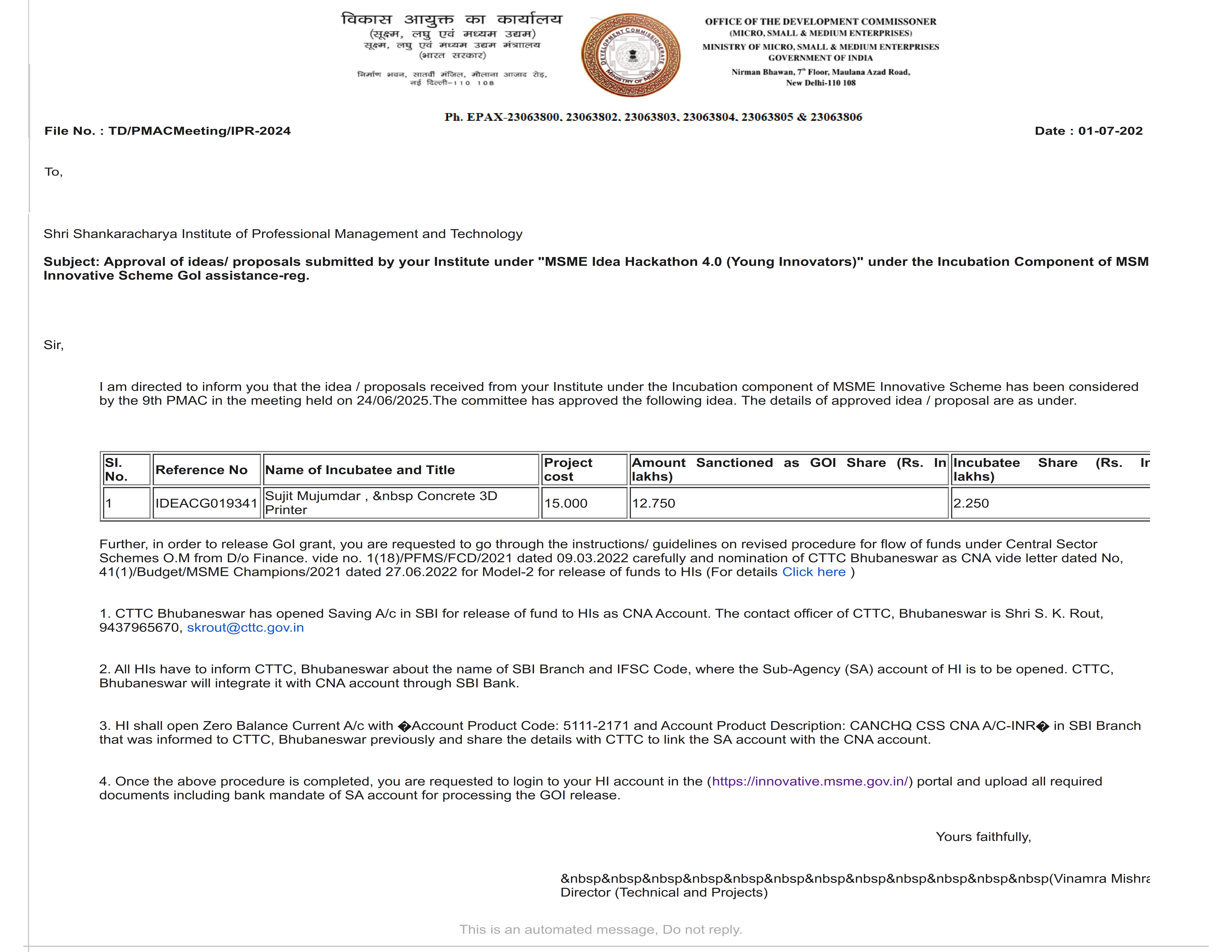 B.Tech Electronics Achievement